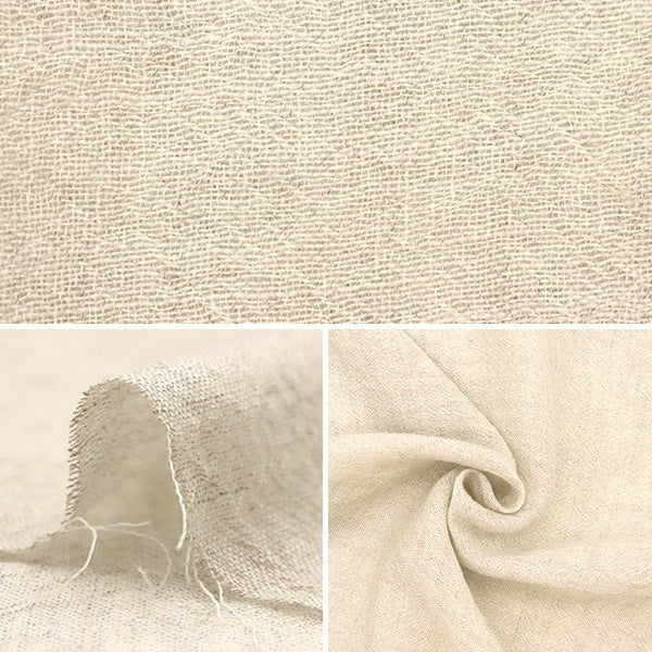 【数量5から】 生地 『麻ウールボイルガーゼ ブラック 4024-9』