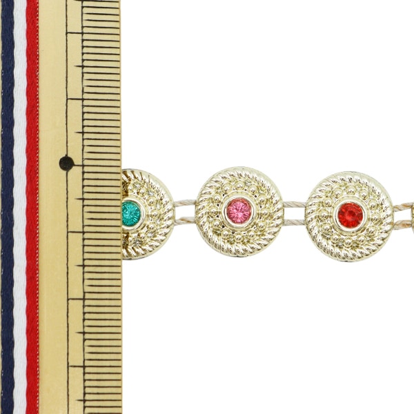 【数量5から】 手芸ブレード 『イミテーションブレード 幅約1.4cm 丸大 GY-43-18-15』