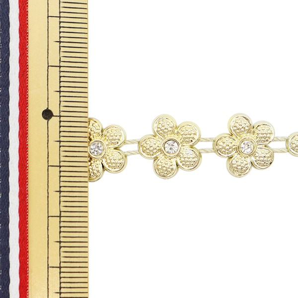 【数量5から】 手芸ブレード 『イミテーションブレード 幅約1.3cm 花小 GY-43-18-61』