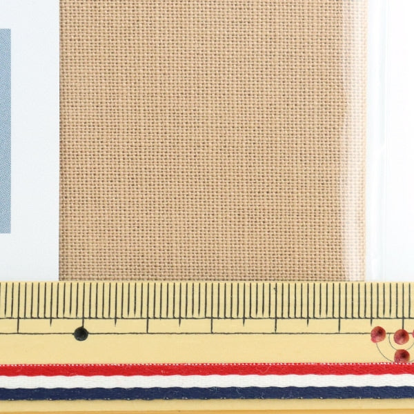 Stickerei-Stoff "Baumwolltuch für kostenlose Nähte ca. 35 cm x 52 cm 75 Nr. Mocha Beige 21700-75" Lecien Cosmo Cosmo