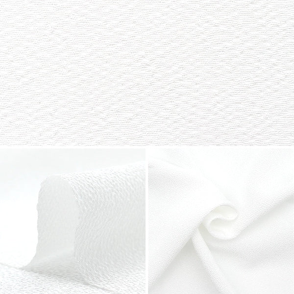 【数量5から】 生地 『二越ちりめん無地 白 11000-1』 西村庄治商店