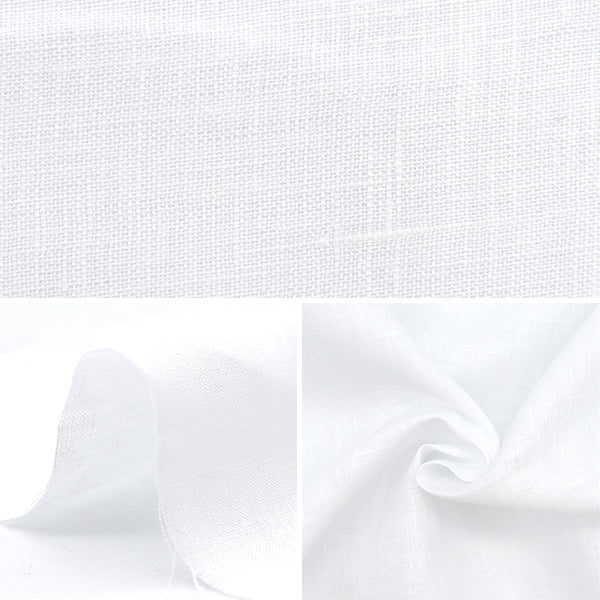 【数量5から】 生地 『かろやかリネン ホワイト LINENL2-WH』