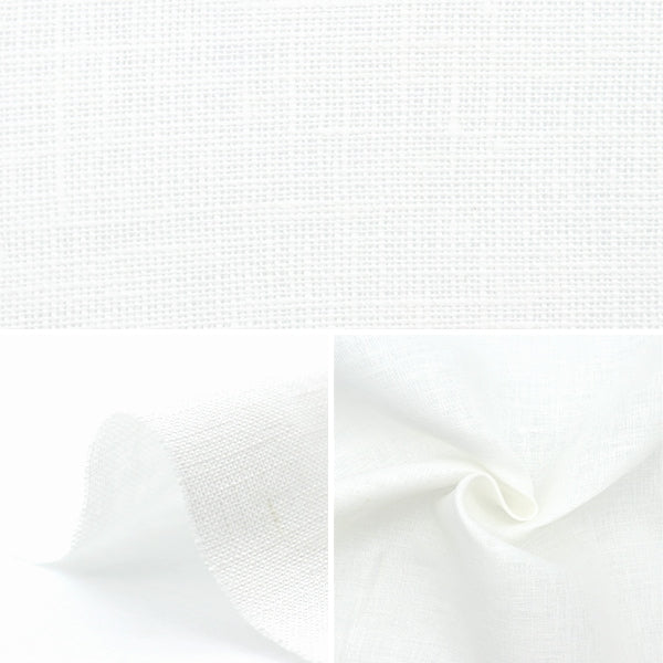 【数量5から】 生地 『しっかり リネン100% オフホワイト LINENH2-OW』