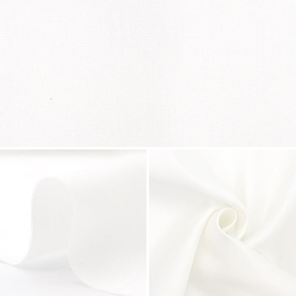 【数量5から】 生地 『サテン シルク混 白 GS219』