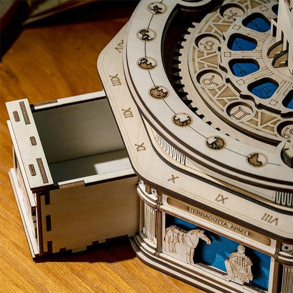 مجموعة الأعمال اليدوية "الكرة الأرضية الخشبية الكبيرة ST002"