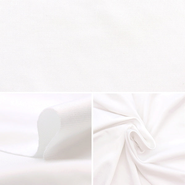【数量5から】 生地 『接触冷感さらさらニット 抗菌防臭 ヒアルロン酸加工 白 C-YJ-NIT-CL』