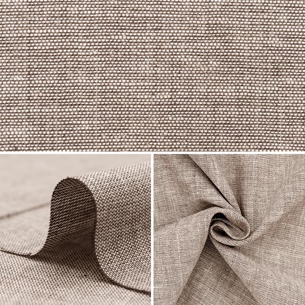 【数量5から】 生地 『先染綿麻スペック 無地 ブラウン KW-6966-BR』