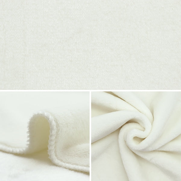 Ткань "Hystous Absortion Heat Generation / двойная матовая фланель Отрезанная ткань Не совсем белый около 70 см х 100 см C-KA22-3-1OW"