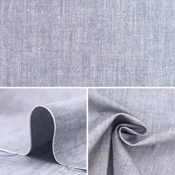 【数量5から】 生地 『40Sコーマシャンブレー ネイビー 73000-5』