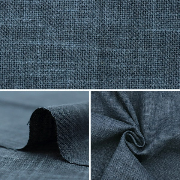 【数量5から】 生地 『ムラ糸無地AA 紺 KW7190-AA』