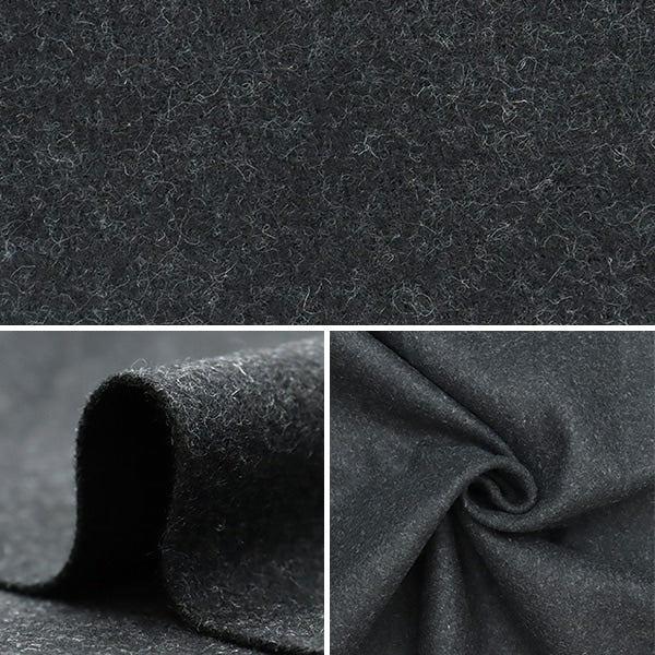 【数量5から】 生地 『ウールブレンドやわらか風合いウォッシャブル チャコールグレー WPS4300-97CG』