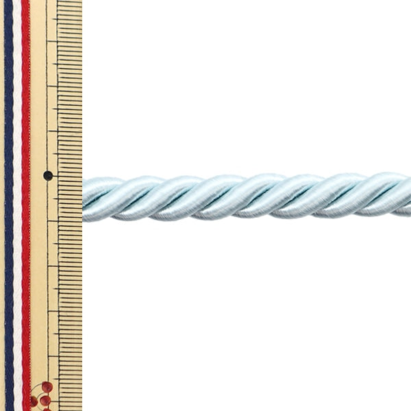 【数量5から】 手芸ひも 『2023ツイストコードA 幅約9mm パウダーブルー KY-7-A18』