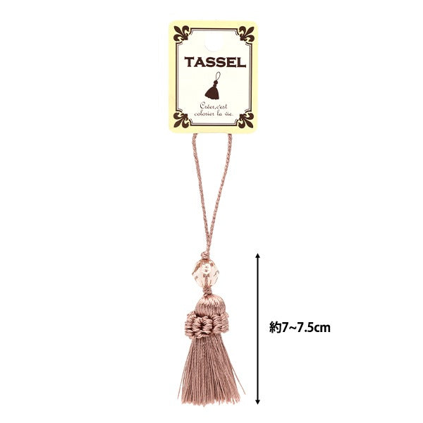 Handicraft parts "2023 Tassel Pink beige BX1186-44"