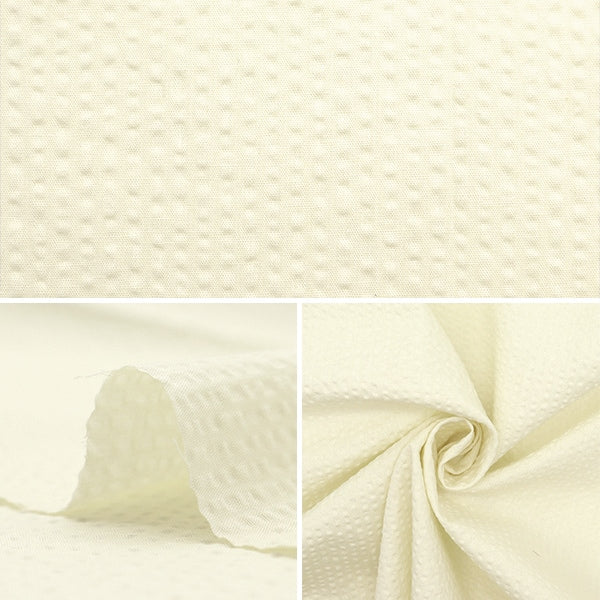 【数量5から】 生地 『リップル 無地 バニラホワイト RIPP23-1』