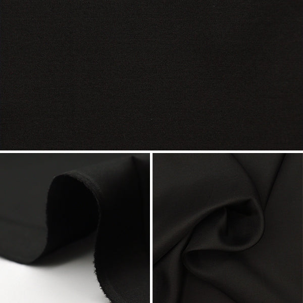 【数量5から】 生地 『羽二重 国産シルク12匁 ブラック 180011-28』