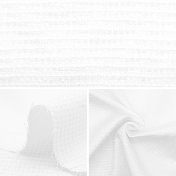 【数量5から】 生地 『オーガニックコットン ワッフル ホワイト MFH14399-WH』