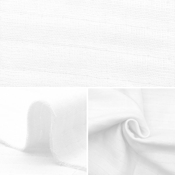 【数量5から】 生地 『オーガニックコットン 四重ガーゼ ホワイト MFH14406-WH』