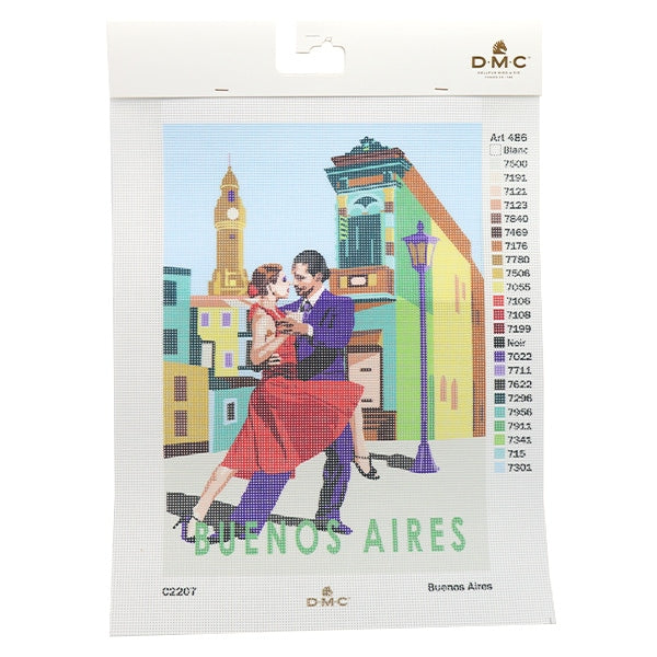 Embroidery kit "Print Canvas Buenos Aires C2207" DMC Diementsea