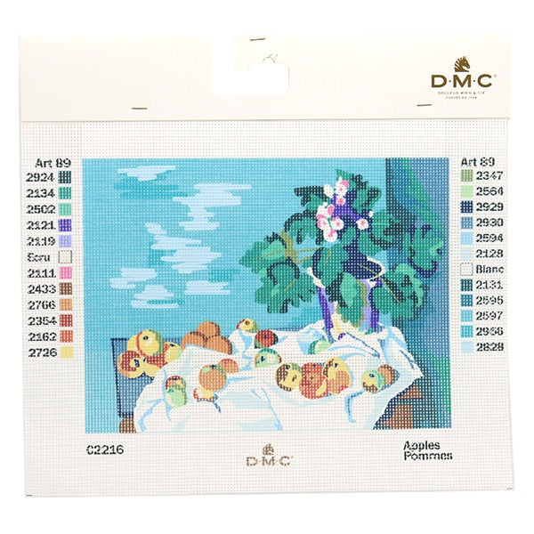 Embroidery kit "Print Canvas Apple C2216" DMC Dewems