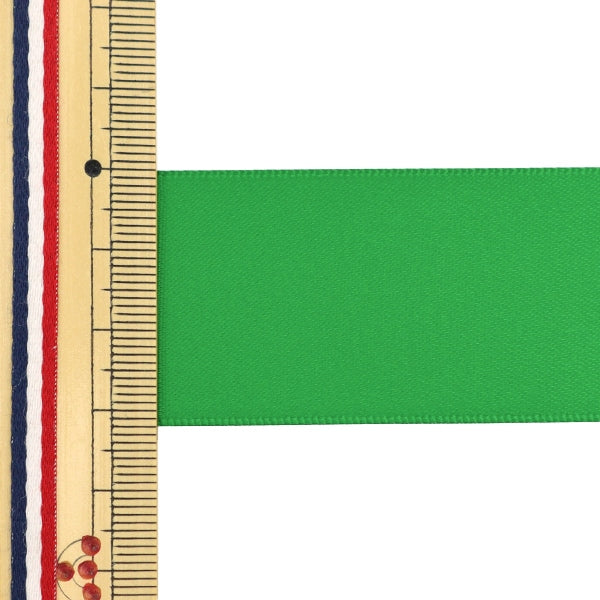 리본 "폴리 에스테르 이중 새틴리본 녹색 32mm x 3m "