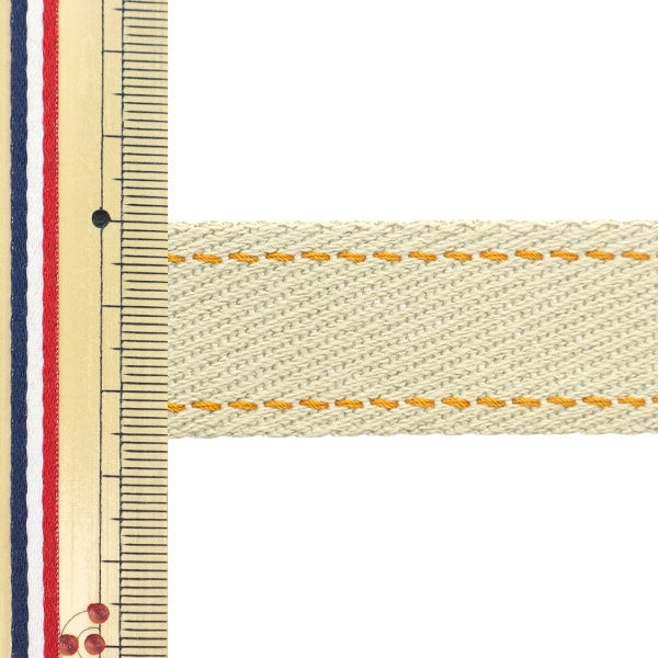 【数量5から】 手芸テープ 『ジーンズテープ 幅約2.5cm ベージュ YKT-4E』 KOKKA コッカ