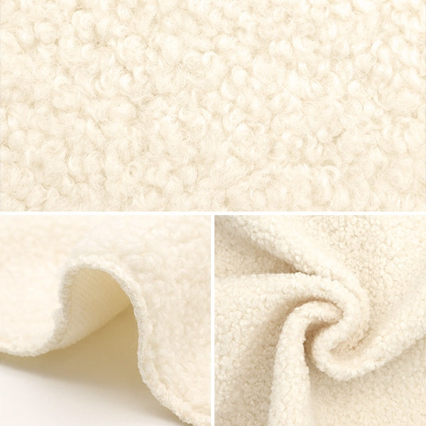 Tela 『AlpacaAburrir cortada Tela Milk White aproximadamente 70 cm x 100 cm c-sk-1-1mwh"