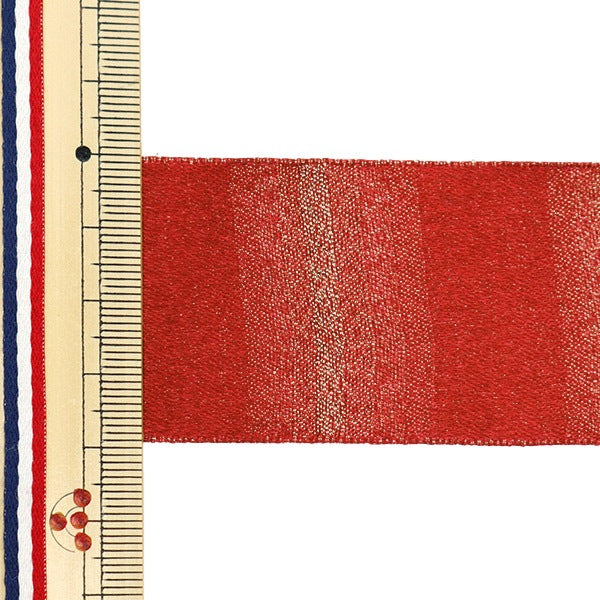 【数量5から】 リボン 『グラデーションラメサテン 約38mm幅 35番色 7400』