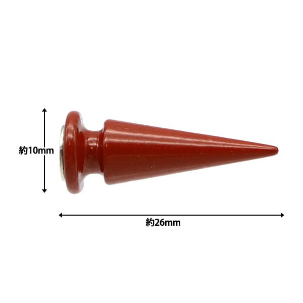 手芸金具 『ねじ式スタッズ 10×26mm レッド NST-10×26-RD』