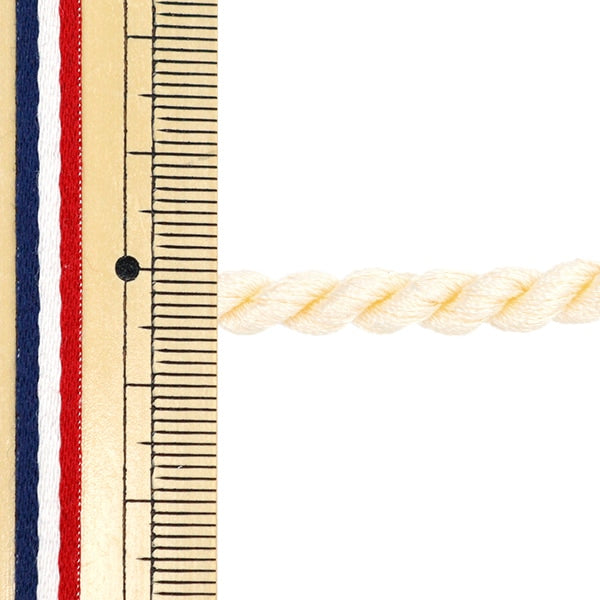 شريط للأشغال اليدوية "سلك ملتوي عرض 5 مم تقريبًا عبوة 2 متر أبيض أوف وايت NR-01C"