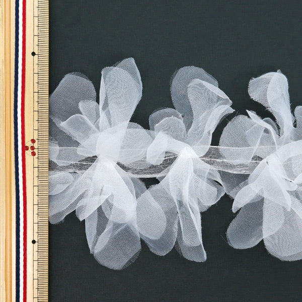 【数量5から】 ブレード 『花モチーフテープ ホワイト FMC-3-WH』