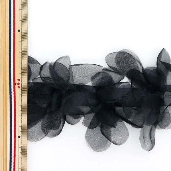 【数量5から】 ブレード 『花モチーフテープ ブラック FMC-3-BK』