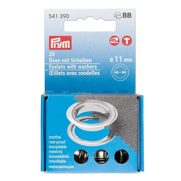 تركيبات يدوية "ثقوب من جانب واحد، القطر الداخلي حوالي 11 ملم، 20 زوجًا، فضي 541390"