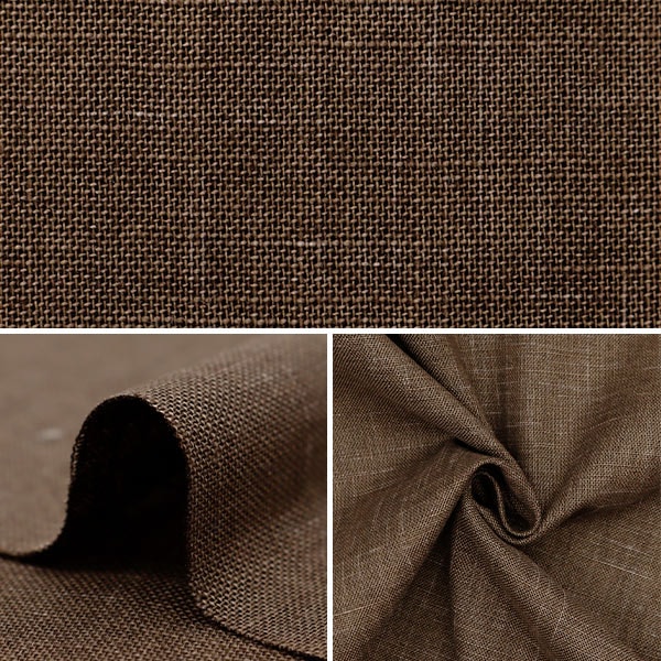 【数量5から】 生地 『ムラ糸抜染無地 茶色 88630-1-05』