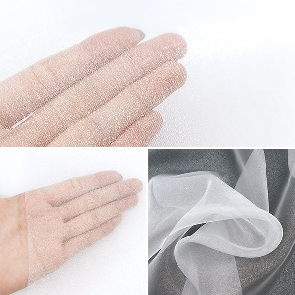 【数量5から】 『トゥインクルオーガンジー ホワイト KOG6140-01WH』