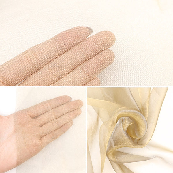 【数量5から】 『トゥインクルオーガンジー ゴールド KOG6140-09GD』