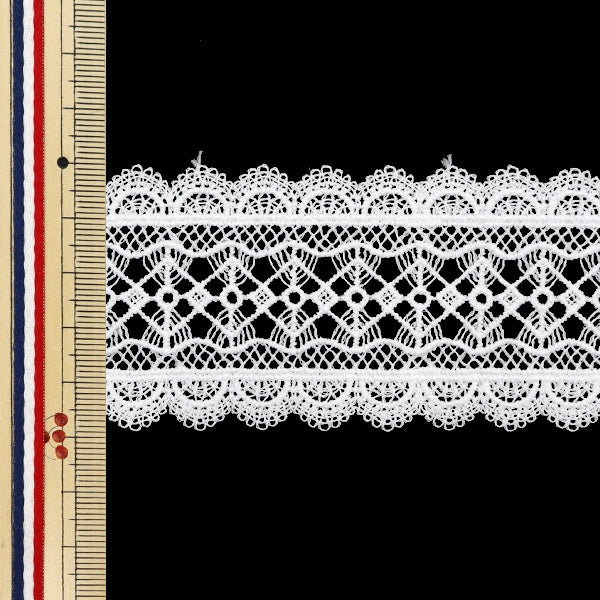 【数量5から】 レースリボンテープ 『レース ホワイト 約4.8cm幅 ISY-6-24-13A』