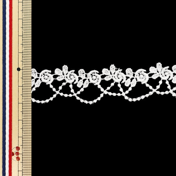 【数量5から】 レースリボンテープ 『レース ホワイト 約2cm幅 ISY-6-24-1A』