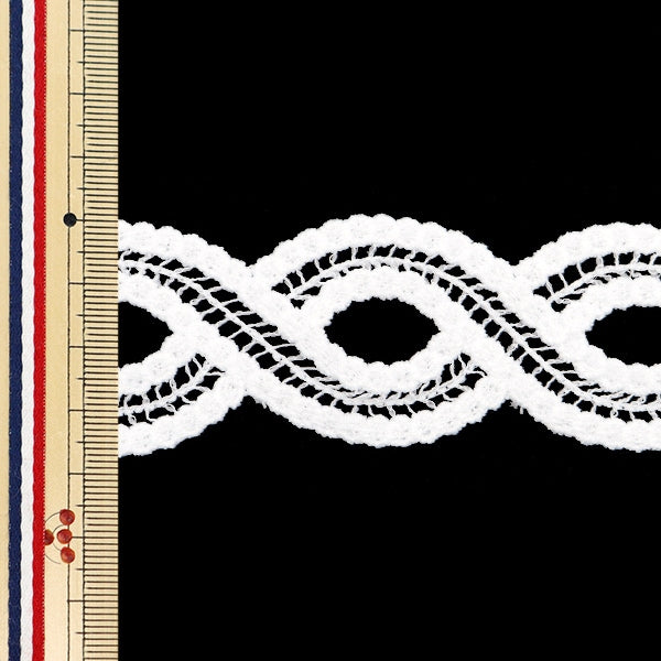 【数量5から】 レースリボンテープ 『レース ホワイト 約3.7cm幅 ISY-6-24-21A』