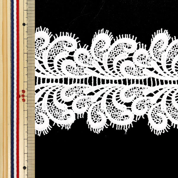 【数量5から】 レースリボンテープ 『レース ホワイト 約7.8cm幅 ISY-6-24-22A』