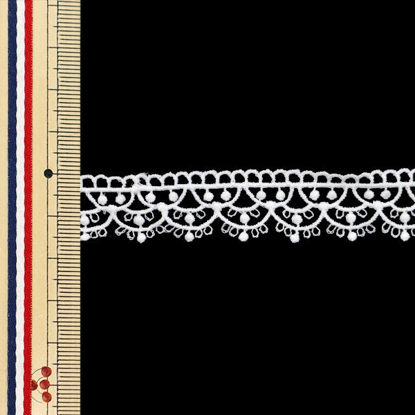 【数量5から】 レースリボンテープ 『レース ホワイト 約1.6cm幅 ISY-6-24-25A』