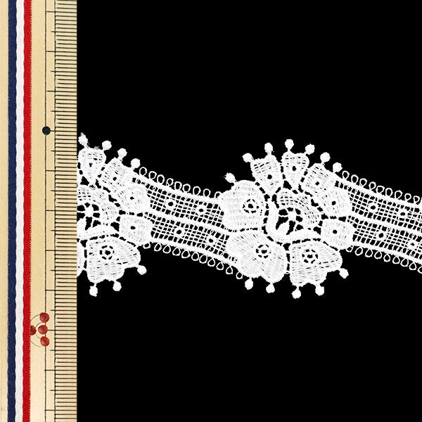 【数量5から】 レースリボンテープ 『レース ホワイト 約4.1cm幅 ISY-6-24-7A』
