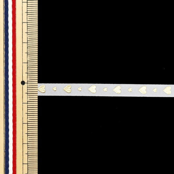 【数量5から】 リボン 『メタリック タイニーハート 幅約6mm 1番色』 AOYAMARIBBON 青山リボン