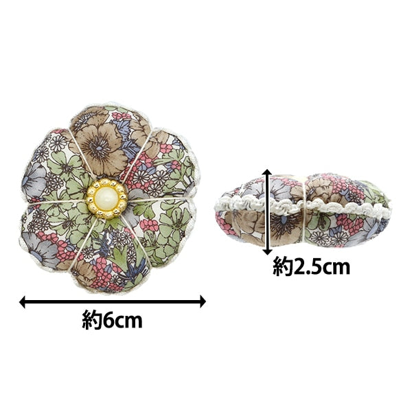 Подушечка для булавок "Ткань свободы розовая подушка цветок pi3-dc10480ze"