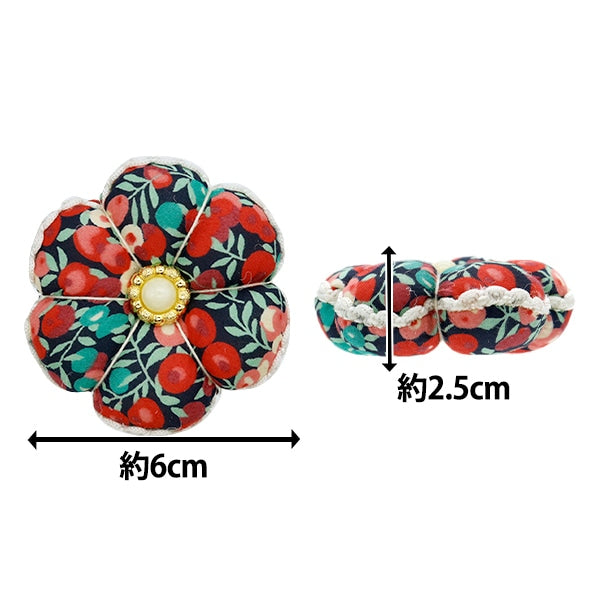 Cuscino per spilli "Fiore di cuscino rosa in tessuto Liberty PI3-3339009JE"