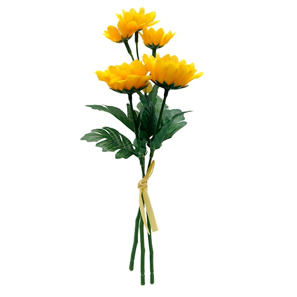 Artificial flower silk flower "San Flower Pick Bandle Yellow VF-6757"