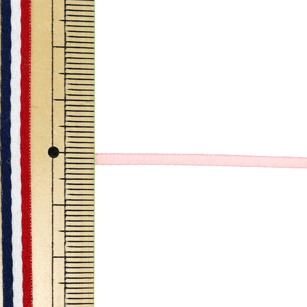 リボン 『1反売り 両面サテンリボン 幅約2mm×約10m巻 ピンク』