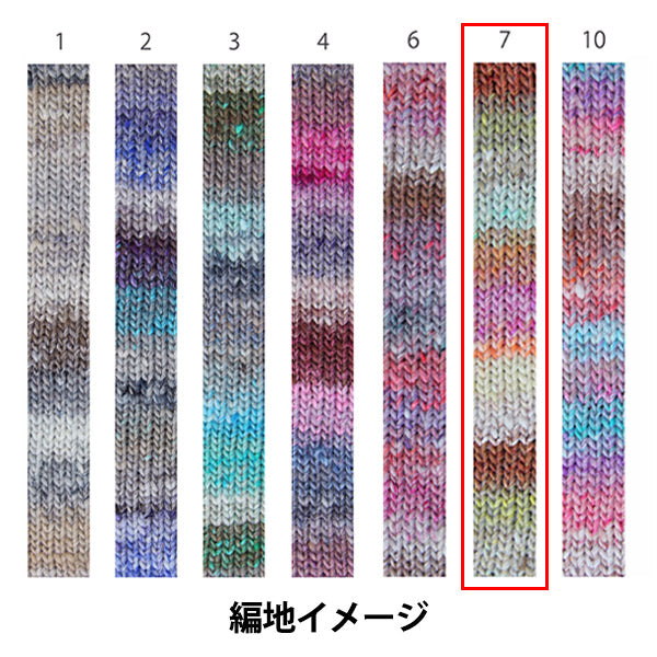 가을/겨울털실 "겨울의 상승, 컬러 7"Noro Noro Hidesaku