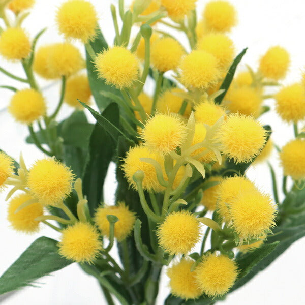 造花 シルクフラワー 『ミモザブッシュ イエロー V24101-004』