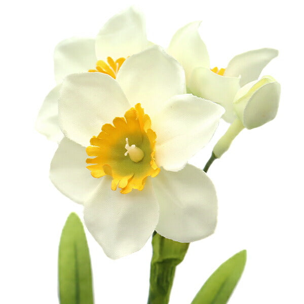 造花 シルクフラワー 『日本水仙 クリーム/イエロー V24231-134』