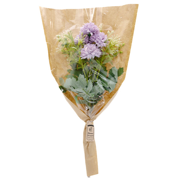 造花 シルクフラワー 『フラワーブーケ マム ラベンダー ZYJP2419-4』 【ユザワヤ限定商品】